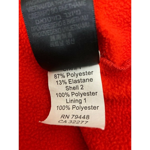 Marmot Men's Medium Orange Gray Fleece Lightweight 1/2 Half Zip Mock Pullover - Picture 5 of 5